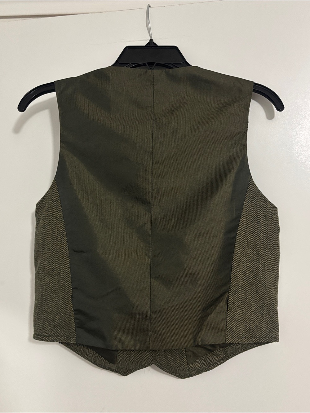 Vintage GAP Olive Herringbone Tailored Vest - Picture 3 of 4